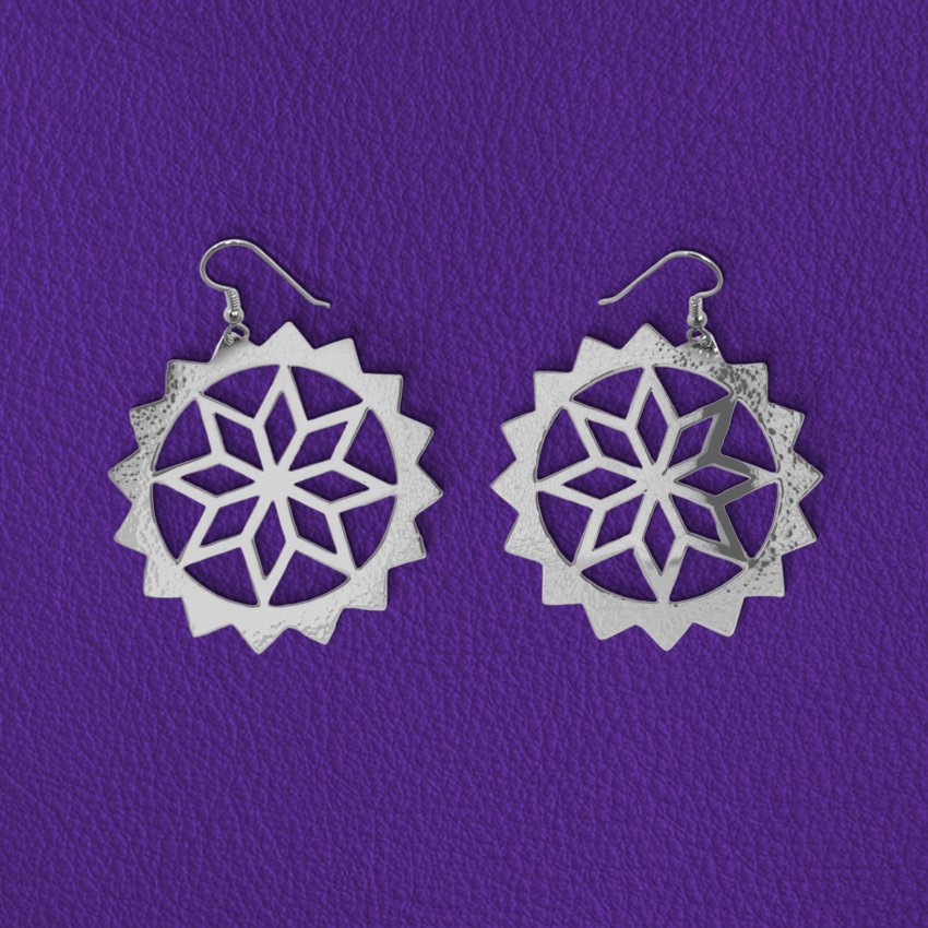 8 point sun burst - Standing Stone Silver