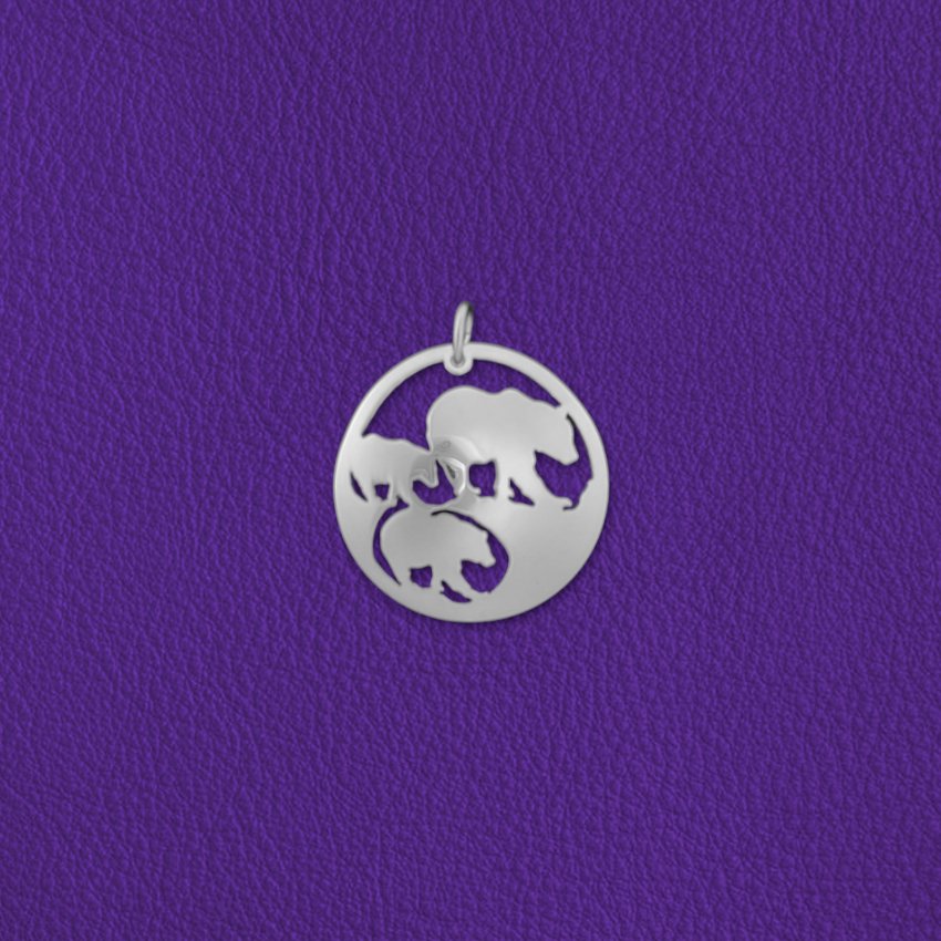 Moma bear and cubs’ pendant - Standing Stone Silver