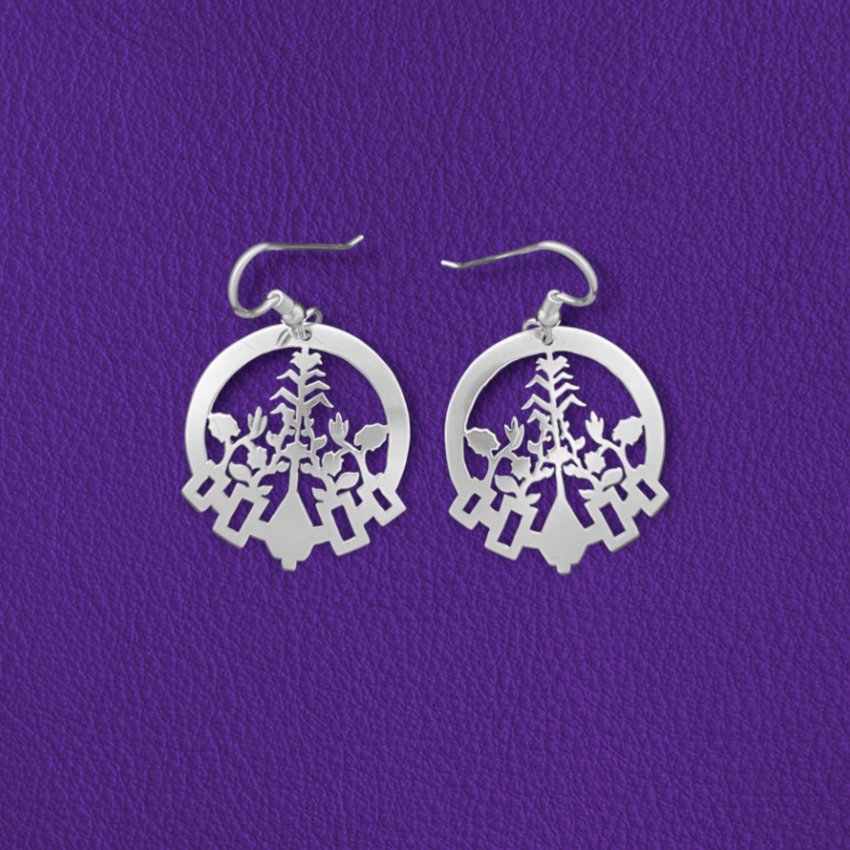 Orignal cbs corn, beans, squash earrings - Standing Stone Silver