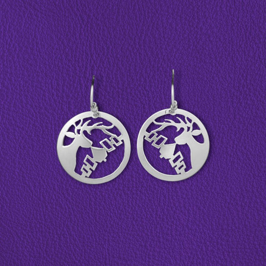 Deer clan with Hiawatha belt earrings - Standing Stone Silver